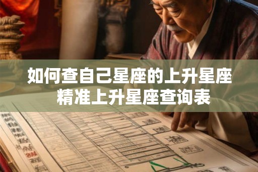 如何查自己星座的上升星座  精准上升星座查询表