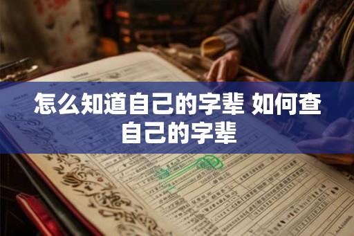 怎么知道自己的字辈 如何查自己的字辈