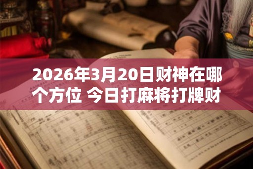 2026年3月20日财神在哪个方位 今日打麻将打牌财运方位