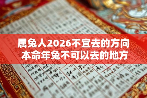 属兔人2026不宜去的方向 本命年兔不可以去的地方