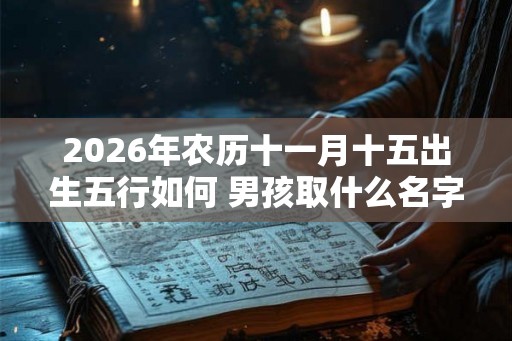 2026年农历十一月十五出生五行如何 男孩取什么名字寓意好