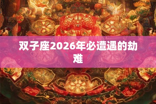 双子座2026年必遭遇的劫难 双子座2026年必遭遇的劫难
