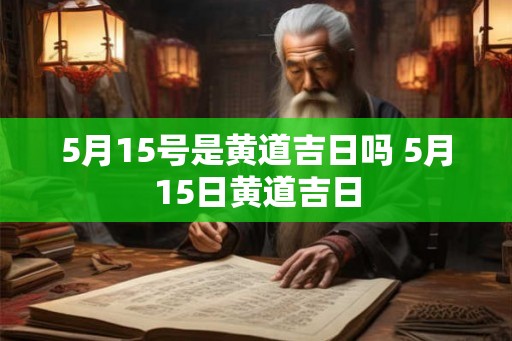 5月15号是黄道吉日吗 5月15日黄道吉日