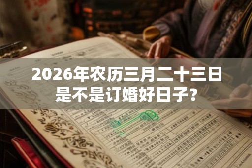 2026年农历三月二十三日是不是订婚好日子？