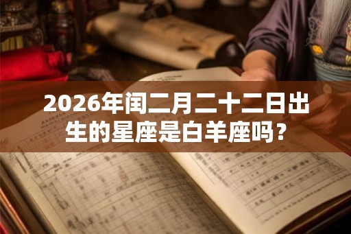 2026年闰二月二十二日出生的星座是白羊座吗？