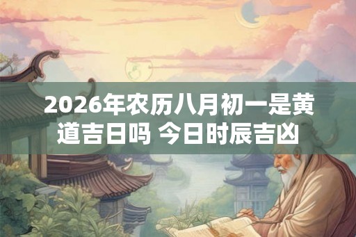 2026年农历八月初一是黄道吉日吗 今日时辰吉凶