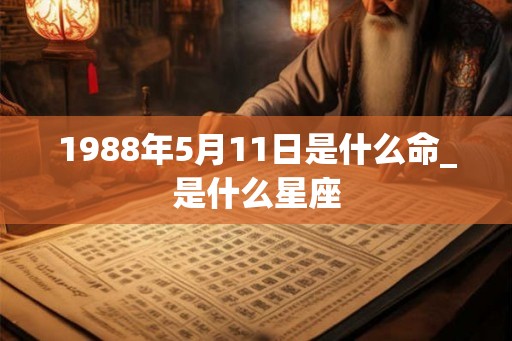 1988年5月11日是什么命_是什么星座