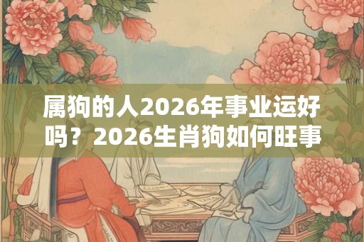 属狗的人2026年事业运好吗？2026生肖狗如何旺事业运？