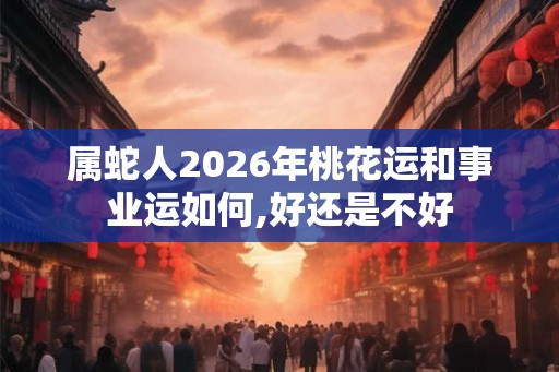 属蛇人2026年桃花运和事业运如何,好还是不好