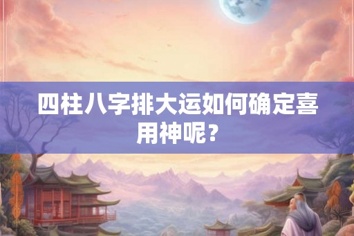 四柱八字排大运如何确定喜用神呢？