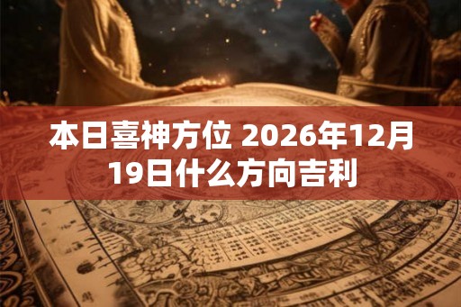 本日喜神方位 2026年12月19日什么方向吉利