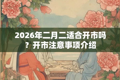 2026年二月二适合开市吗?开市注意事项介绍 2026年二月二适合开市吗?开市注意事项介绍