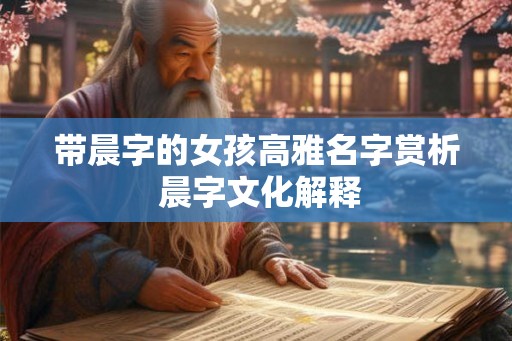 带晨字的女孩高雅名字赏析 晨字文化解释