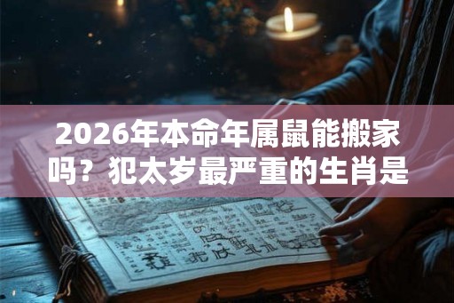2026年本命年属鼠能搬家吗?犯太岁最严重的生肖是什么? 2026年本命年属鼠能搬家吗?犯太岁最严重的生肖是什么?