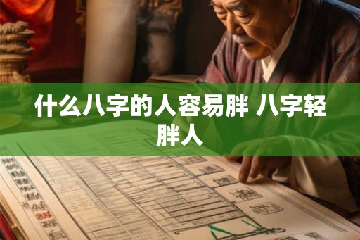 什么八字的人容易胖 八字轻胖人