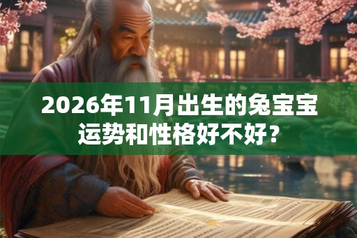2026年11月出生的兔宝宝运势和性格好不好？