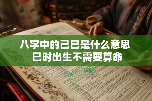 八字中的己巳是什么意思  巳时出生不需要算命