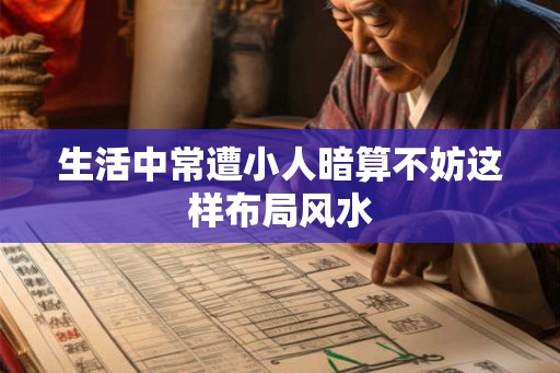 生活中常遭小人暗算不妨这样布局风水