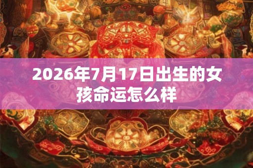 2026年7月17日出生的女孩命运怎么样