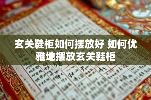 玄关鞋柜如何摆放好 如何优雅地摆放玄关鞋柜