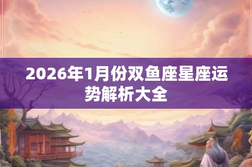 2026年1月份双鱼座星座运势解析大全