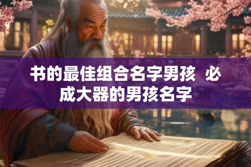 书的最佳组合名字男孩  必成大器的男孩名字