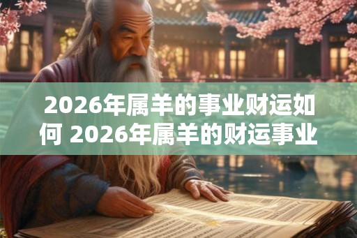 2026年属羊的事业财运如何 2026年属羊的财运事业如何