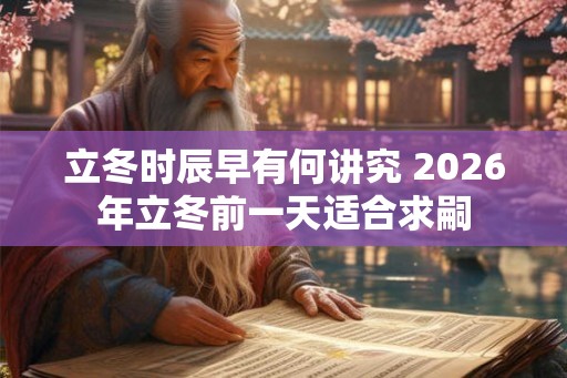 立冬时辰早有何讲究 2026年立冬前一天适合求嗣