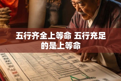 五行齐全上等命 五行充足的是上等命