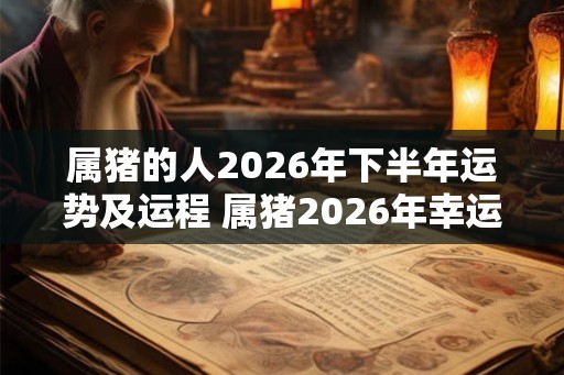 属猪的人2026年下半年运势及运程 属猪2026年幸运数字