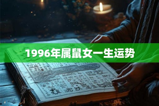 1996年属鼠女一生运势