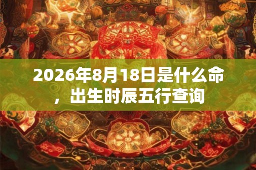 2026年8月18日是什么命，出生时辰五行查询