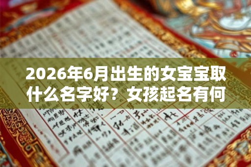 2026年6月出生的女宝宝取什么名字好？女孩起名有何讲究？