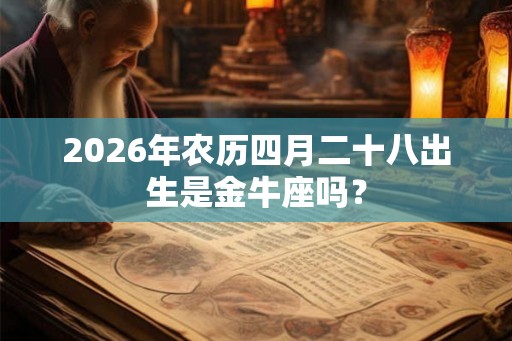 2026年农历四月二十八出生是金牛座吗？