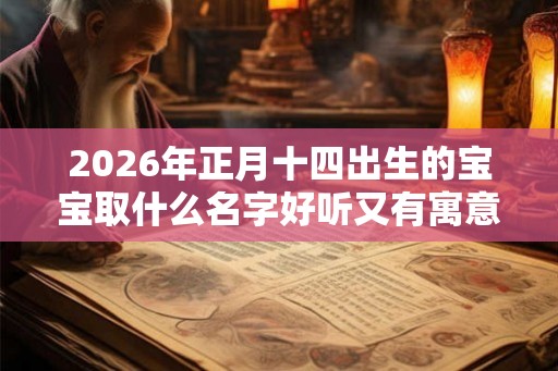 2026年正月十四出生的宝宝取什么名字好听又有寓意？