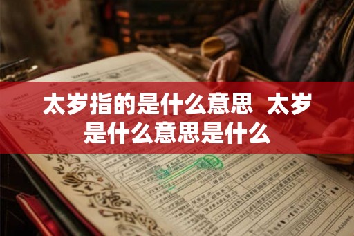 太岁指的是什么意思  太岁是什么意思是什么
