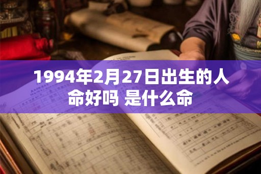 1994年2月27日出生的人命好吗 是什么命