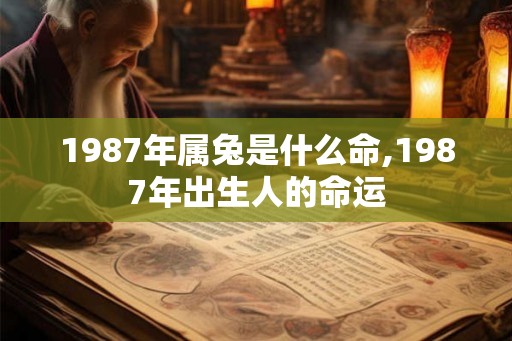 1987年属兔是什么命,1987年出生人的命运