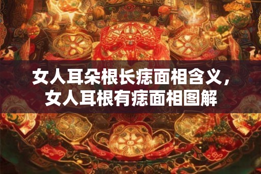 女人耳朵根长痣面相含义，女人耳根有痣面相图解