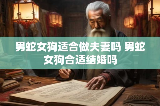 男蛇女狗适合做夫妻吗 男蛇女狗合适结婚吗