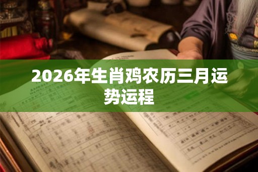 2026年生肖鸡农历三月运势运程