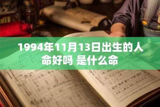 1994年11月13日出生的人命好吗 是什么命