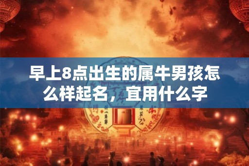 早上8点出生的属牛男孩怎么样起名，宜用什么字
