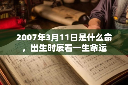 2007年3月11日是什么命，出生时辰看一生命运