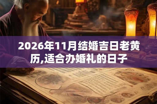 2026年11月结婚吉日老黄历,适合办婚礼的日子