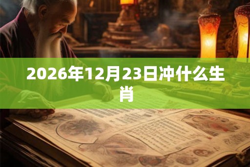 2026年12月23日冲什么生肖 2026年12月23日冲什么生肖