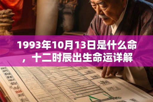 1993年10月13日是什么命,十二时辰出生命运详解 1993年10月13日是什么命,十二时辰出生命运详解