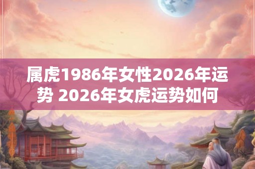属虎1986年女性2026年运势 2026年女虎运势如何 属虎1986年女性2026年运势 2026年女虎运势如何