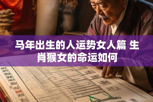 马年出生的人运势女人篇 生肖猴女的命运如何