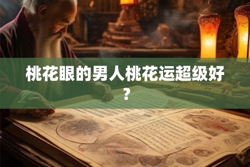 桃花眼的男人桃花运超级好？